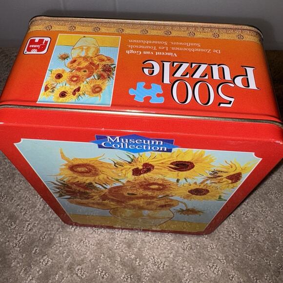 Museum Collection 500 Piece Puzzle Van Gogh Sunflowers- NEW in Tin - Picture 2 of 5